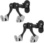 CyclingDeal Bike Wall Mount Rack - Adjustable, Extendable & Foldable - Indoor Storage Horizontal Cycling Hook Hanger Organiser - Safe & Secure for MTB, Road Bicycles in Garage or Home - Pack of 2