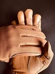 mustang eq Ladies Horse Riding Women's Gloves Equestrian Real Leather & Cotton Premium Quality in TAN (Medium)