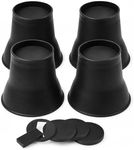 BTSD-home Bed Risers 6 Inch Heavy Duty, Round Furniture Risers 4 Pack for College Dorm Bed, Sofa, Couch, Desk and TV Stand, Bed Lifts for Underbed Storage, Black