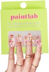 PaintLab Press-On Nails Manicure Kit, Cherry Bomb, 24-Piece Set, Long-Lasting Fake Nails with Glue, File, Prep Pad & Cuticle Stick