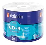 Verbatim CD-R Blank Disc 52x 700MB (Pack of 50 CD's) (Shrink Warp Packing)