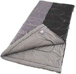 Coleman 2000004451 Biscayne Big and Tall Warm Weather Adult Sleeping Bag Black/Grey, 39" x 81"