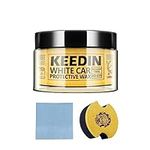 Carnauba Wax | Glazing Coating Solid White Automotive Ceramic Wax - Anti-Scratch Coating Paste Ceramic Wax for Cars Polish Scratches Carnauba Wax Protective Wax 150g Suanq