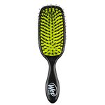 WetBrush Shine Enhancer Brush with Soft Intelliflex and Natural Boar Bristles to Help Distribute Hairs Natural Oils, Wet Brush Detangler Is Gentle on Hair, Black