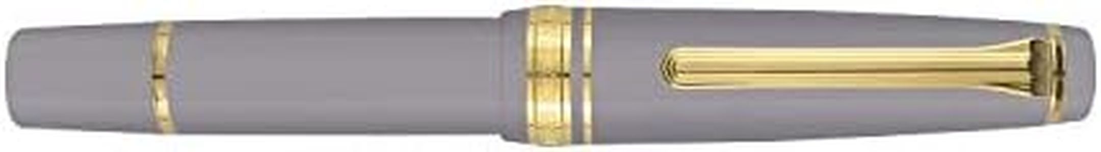 Sailor 11-1503-321 Fountain Pen, Professor Gear, Slim Mini, Gold, Medium Point, Ayur Gray