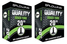 PAIR 20" Baldwins Cycle/Bike Inner Tubes 20" x 1.75 to 2.125 (Fits any 1.75, 1.85, 1.90, 1.95, 2.0, 2.10, 2.125) Schrader/Car Type Valve (Pack of 2)