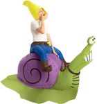 Spooktacular Creations Inflatable Halloween Costume Gnome Ride A Snail Ride On Inflatable Costume, Green & Purple