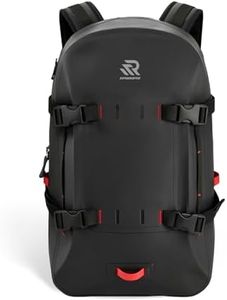 RIVONOVA Airtight Waterproof Backpack 30L, Floating Dry Bag with Resin Zipper, IPX7 Gear Protection Large Capacity for Men, Kayaking, Paddle Boarding, Fishing, Travel, Surfing, Work, Outdoor Black