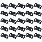 Black Plastic Side Release Buckles for Paracord Bracelets (3/8 Inch, 120 Pack)