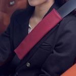 GELVTIC Car Seat Belt Covers for Adults Soft Leather Automotive Safe Belt Pad Neck Shoulder Strap Cushion Protector Comfortable Driving Car Interior Auto Accessories Backpack Belt Cover