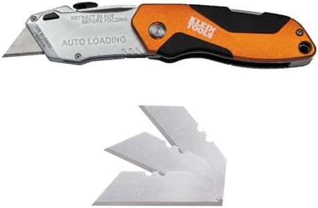 KLEIN TOOLS Auto-Loading Folding Utility Knife, Auto-Loading Blade, 18.1 cm, Orange/Black, 44130