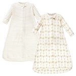 Hudson Baby Unisex Baby Cotton Long-Sleeve Wearable Sleeping Bag, Sack, Blanket, Neutral Giraffe, 12-18 Months