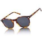 DUCO Classic Round Polarized UV400 Protection Vintage Shades Sunglasses for Women DC1230