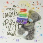 Me to You The More Candles The Bigger The Wish Birthday Card,Mixed,Size:6x6,ALV93035