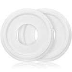 Canomo 2 Packs Molded Polyurethane Ceiling Medallion Chandelier Medallion for Light Fixtures and Ceiling Fans, 10"OD x 4"ID, Matte White