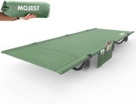 Mojest Ultralight Camping Cot for Adults, Portable Folding Camping Bed, Supports 350 lbs - Lightweight for Travel, Camping, Hiking, Backpacking, Mountaineering, Light Green