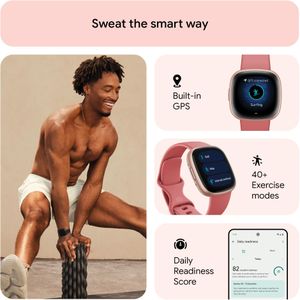 Fitbit Versa 4 Smartwatch – Pink Sand Fitness Tracker