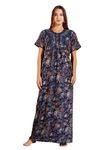 9shines Label Women's Alpine Nighty | Night Gown | Nightdress || Women's Alpine Floral Print Maxi Nighty || The Ultimate Comfort Nightgown for Women (2892RB-XXL)