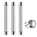 AHDFY Wood Stove Chimney Kit,Bending Telescopic Thicken Aluminum Foil High Temperature Resistance Preservative Various Sizes Duravent Stove Pipe,3,80mm