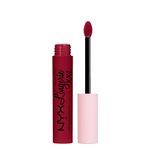 NYX PROFESSIONAL MAKEUP, Lip Lingerie XXL Matte Liquid Lipstick, Vegan Formula - 22 SIZZLIN' (Warm Red)