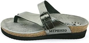 Mephisto Womens Helen Grey Leather Sandals 39 EU