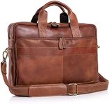 Leather briefcase 18 Inch Laptop Messenger Bags for Men and Women Best Office briefcase Satchel Bag