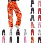 Matching Pjs for Couples Cat Fluffy Pyjamas Bottoms Cute Anime Flannel Pyjamas Comfy Soft Lounge Pants Plus Size Pj Bottoms