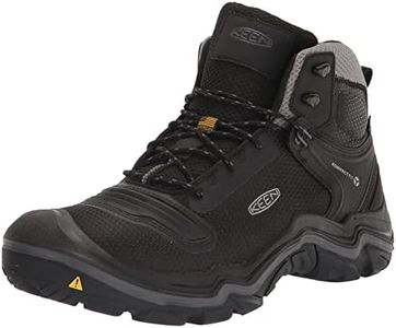 KEEN mens Durand Evo Mid Waterproof Hiking Boot, Black/Magnet, 10.5 US