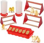 6 Pack Chick Feeder and Waterer Kit, Chick Feeding Supplies, Includes 1 Feeders, 2 Waterers, and 3 Perches, Chicken Starter Kit for Brooder & Coop, Ideal for Small Poultry