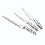 HAZEL Stainless Steel Sharp Kitchen Knife for Kitchen Set of 3 | Chef Knife, Paring Knife & Carving Knife