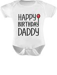 TeeStars - Happy Birthday Daddy Cute Boy / Girl Infant Dad's Gift Baby Bodysuit Newborn White