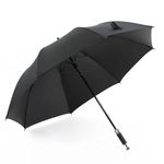 ZUSCHLAG Auto Open Extra Large Golf Umbrella/Rain and Wind Resistant With Sun UV Protection (RR (Black))