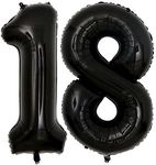 40inch Jumbo Black 18 Number Balloo