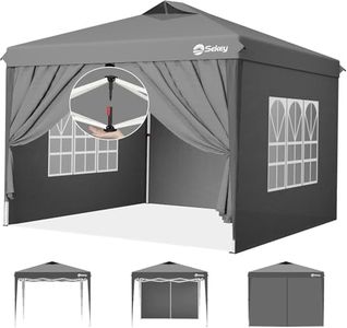 Sekey Pop Up Pavillon Wasserdicht Stabil Winterfest mit Seitenwänden, Faltpavillon 3 x 3 m, Camping Pavillion Faltbar Partyzelt mit Belüftung, Designer Serie 3x3, (Grau, 3x3 Mit Seitenwänden)