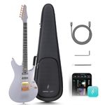 Enya Inspire 39 Inch Smart Electric Guitar Made of Carbon Fibre with 15 W Wireless Speaker, 20 Different Sounds, Built-in Presets, Charging Cable, Adjustment Key and Guitar Bag