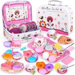 Auney 36 PCS Tea Set for Toddlers,T