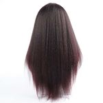 kinky straight wig human hair Long Kinky Straight Wigs For Black Women Black Wigs Straight Hair Wig Synthetic Middle Part Wigs Kinky Afro Wigs