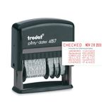 Trodat 4817 Date Stamp with 12 Changeable Messages (Red)