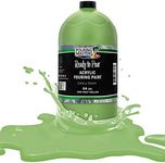 POURING MASTERS Celery Green Acrylic Ready to Pour Pouring Paint - Premium 64-Ounce Pre-Mixed Water-Based - for Canvas, Wood, Paper, Crafts, Tile, Rocks and More