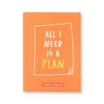All I Need is A Plan Undated 365 days Planner for Men & Women | 2026 Goal + Habit Tracker | Free Stickers & Magnetic Bookmark | Orange