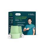 BeatO CGM Glucose Monitor for diabetes | Bluetooth Connected CGM Sugar Test Machine for home | 15-Day Glucose Tracking | No-Scan, One-Push Application (Pack of 2)
