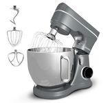 AGARO Elegant Stand Mixer, 1400W with 5.5L SS Bowl, 10 Speed Settings, Pulse Function, 100% Copper Motor, Includes Whisker, Beater, Dough Hook, Dark Grey