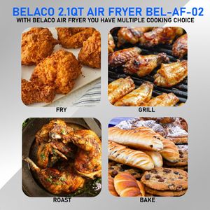 Belaco 2L Air Fryer – Compact Oil-Free Cooker