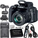 Canon PowerShot SX70 HS Digital Camera with Essential Accessory Bundle – Includes: Extended Life Replacement Battery (LP-E12) + AC/DC Rapid Home and Travel Charger + More