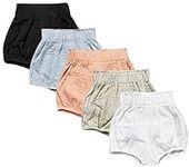 EISHOW 5 Pieces Newborn Boy Girl Diaper Covers Under Dresses Infant Underwear Panty Toddler Baby Shorts for 0-24 Months (A-5 pack,18-24 Months)