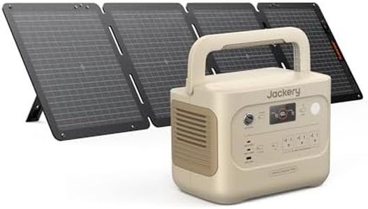 Jackery Solar Generator 1000 v2 with 100W Solar Panel,1070Wh Portable Power Station, LiFePO4 Battery,1500W AC Output,1 Hr Fast Charge, for Camping,Emergency, RV, Off-Grid Living(Dune White)