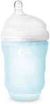 Olababy Gentle Silicone Baby Bottle, Anti-Colic, BPA free, Easy to Clean and Wide Neck Baby Bottles Best for Breast Feeding Babies (8 Ounce, Sky)