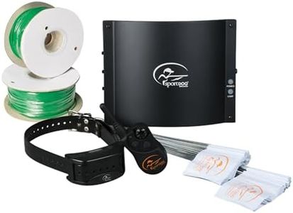 SportDOG Brand Contain + Train System - In-Ground Fence & Remote Trainer - Waterproof, Rechargeable Collar - Tone, Vibrate, & Shock - from Parent Company of INVISIBLE FENCE Brand - 100 Acre Capability