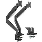 PUTORSEN Dual Heavy Duty Monitor Arm for 17–35” Screens, Aluminum Gas-Assisted Single Arm Desk Mount, Max. Load Weight 15Kg, VESA 75 to 100mm