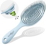 marQus Detangle Hair Brush women and men, Exclusive Ultra-soft bending Bristles and Body - Glide Through Tangles With Ease For All Hair Types - Women, Men, Wet And Dry Hair, 1pcs Arctic Brush